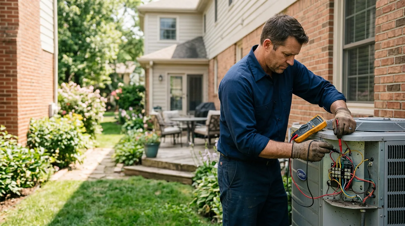 HVAC technician working near Roosevelt, TX